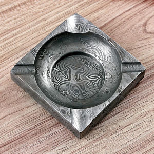Cenicero de Acero de Damasco de Estilo Lujoso, Cenicero de Metal Hecho a Mano de Primera Calidad para Mesa de Fumar, Escritorio de Oficina y Uso como Regalo - Product Image 2