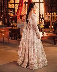 Fabricante personalizado mujer tradicional afgano elegante seda Salwar Kameez tradicional afgano étnico prenda 592 piezas para - Product Image 2