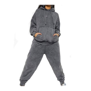 Survêtement Vintage pour Hommes Lavage à l'Acide 100% Coton Matériel Léger Streetwear Persoanlised Logo Printing OEM Service - Product Image 2