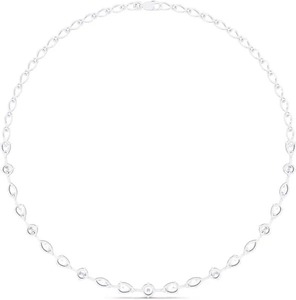 Collier en diamant de laboratoire de forme fantaisie, couleur DEF, or 18 carats, blanc/jaune/rose, bijoux de luxe pour femmes - Product Image 4