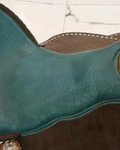 AFR Exportación de alta calidad occidental caballo sillín ecuestre con tachuela conjunto barril carreras cuero genuino inglés importado - Product Image 2