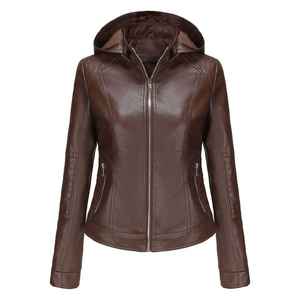 Women's Leather Bomber Jacket OEM Factory Custom Logo Breathable Stylish Adult Fashion Outerwear Casual Lightweight for - Product Image 5