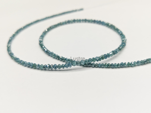 Cuentas Redondas de Diamante Azul Natural AAA de 2 mm Facetadas, Hilo de 15 Pulgadas, Cuentas de Diamante al por Mayor para la Fabricación de Joyas - Product Image 3