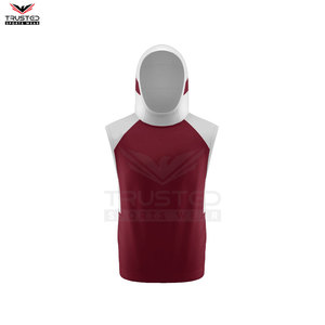 Pakistan-Made Cotton Fleece <b>Sleeveless</b> <b>Hoodies</b> for <b>Men</b> Custom Plain Design for Winter - Product Image 2