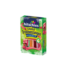 Hitschies Sour Dragon Tongues 125g 4 Flavor Mix Apple Cherry Peach Strawberry With Natural Fruit Concentrates For Coloring - Product Image 5