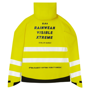 ELKA RAINWEAR VISIBLE XTREME High-Visibility Yellow/Black Softshell Jacket Optimal Visibility <b>Raincoat</b> - Product Image 2