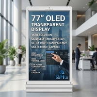 Pantalla OLED Transparente Comercial de 77 Pulgadas, Pantalla Interactiva 4K con Táctil Capacitivo para Exhibiciones en Tiendas Inteligentes