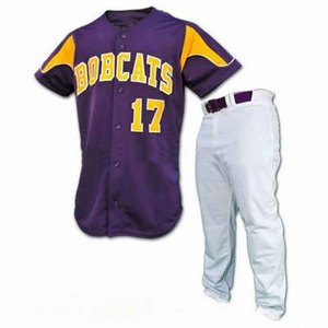 Vente chaude de haute qualité respirant adulte Baseball et Softball uniformes Hip Hop Style bouton complet à manches courtes ensemble en gros - Product Image 2
