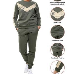 Nouveau survêtement polaire pour femme 2 pièces ensemble de vêtements de détente décontracté confortable pantalon de sport de yoga - Product Image 5