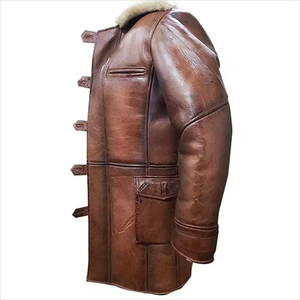Fabricante y Vendedor de Chaquetas de Cuero al por Mayor, Chaqueta de Cuero Larga Informal para Hombre, Chaquetas de Diseño de Motocicleta Nuevas - Product Image 4