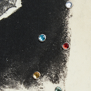 2025 nouveau personnalisé partout Graffiti imprimé sweat à capuche détresse strass XL taille 100% coton uni teint saison d'hiver - Product Image 4