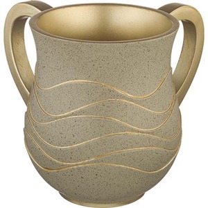 Poly Resin Hand <strong>Wash</strong> Cup with <strong>Twin</strong> Handles for Bathroom Shelf Storage and Daily Cleaning Use - Product Image 2