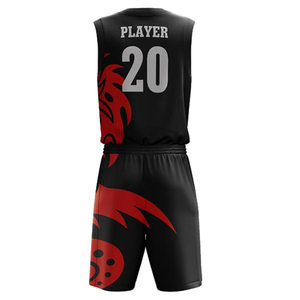 Ensemble d'uniformes de basketball personnalisés Saleh Enterprises – Maillot et short respirants à séchage rapide, écologiques, sublimation, tenue d'équipe - Product Image 1