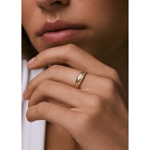 Amelia Diamond <b>Ring</b> with Birthstone <b>Dome</b> Elegant Gemstone Jewelry - Product Image 2