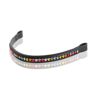 Elegante y Brillante Banda Frontal para Caballo de Cuero con Cristales de Diamante de Primera Calidad, Hecha a Mano y Duradera - Product Image 2