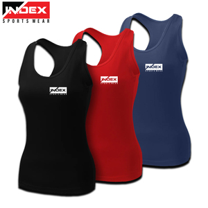 Camiseta de tirantes de gimnasio para mujer con logotipo personalizado de alta calidad, camiseta de entrenamiento informal de verano, nueva venta al por mayor de algodón y poliéster de talla grande - Product Image 2