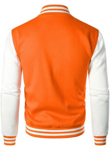 Chaqueta de béisbol universitaria de alta calidad premium con botones a presión Vintage Letterman High Street Baseball Bomber Style para adultos - Product Image 2