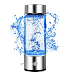 2024 Nova tecnologia SPE PEM garrafa de água rica em hidrogênio esportiva logotipo personalizado garrafa de água de vidro gerador de água de hidrogênio