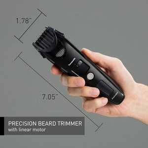 Tondeuse à barbe professionnelle à moteur linéaire de précision, lames en acier inoxydable, IPX7, peigne réglable, batterie USB US - Product Image 3