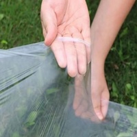 Film de paillage plastique transparent pré-perforé, résistant aux UV, durable pour la protection des semis, le contrôle de la température du sol, l'agriculture