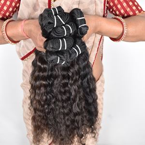 Indian hair vendor Unprocessed cuticle-intact genuine soft Bundle <b>Curly</b> human <b>extensions</b> available at affordable price By Export - Product Image 6