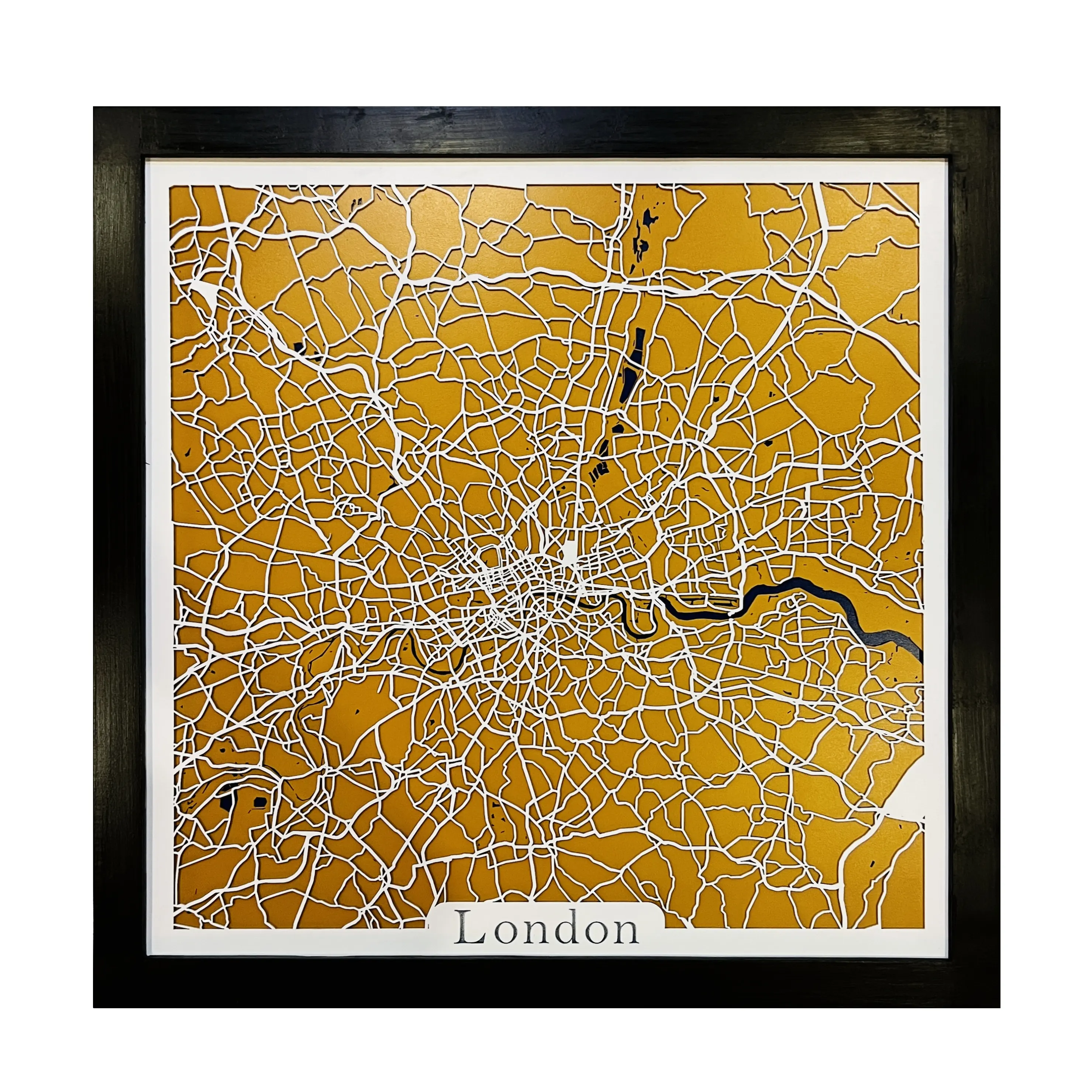 Custom 3D Wooden Any City Map Geography Gifts for Office Wall Decor Laser Cut Wooden London City Map for Wall Decoration