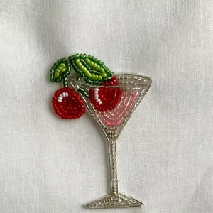 beaded pink tiger lily flower bag charm or keychain seed bead embroidery purse charm pendant <b>keyring</b> for her by glowin fashion - Product Image 1