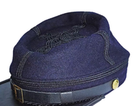 Gran oferta, logotipo de requisito personalizado, alta calidad, Unisex, 100%, lana, reproducción americana, trenzas de 3 filas, sombreros Kepis
