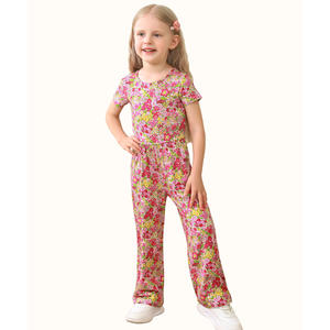 Tenues en bambou pour filles d'âge préscolaire, tissu jersey tricoté respirant - Product Image 6