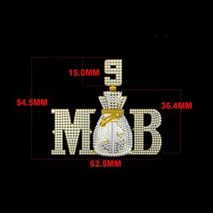 Joyería Hip Hop de Alta Calidad, Colgante Personalizado de Bolsa de Dinero, Plata de Ley 925 con Baño de Rodio, Moissanita VVS, Dijes para Fiesta - Product Image 1