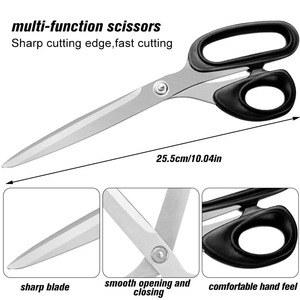 Ciseaux de tailleur en acier inoxydable pour tissu, broderie, couture, coupe de vêtements, outil de coupe avec lame droite et tranchante - Product Image 3