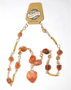 Лечебный Камень, модное ожерелье с золотистой клеткой, ожерелье с золотистой клеткой от поставщика в Индии, ожерелье с золотистой клеткой