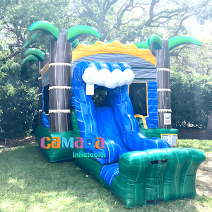 Combo de Casa de rebote y tobogán inflable comercial Combo de Casa de rebote inflable comercial de PVC 5 en 1 - Product Image 2