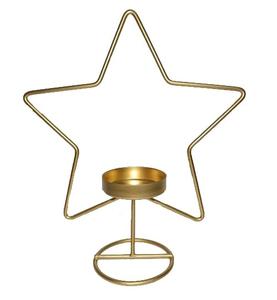 Portavelas de Metal en forma de estrella de Venta caliente para luz de té decoración del hogar de alta calidad para Navidad - Product Image 2