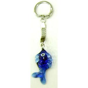 Porte-clés en verre Evil Eyes Fish Design unique et accrocheur pour une organisation clé - Product Image 1