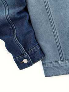 Nouvelle veste en jean élégante pour hommes, en coton, chaude, tendance, classique, coupe slim, logo personnalisé, décontractée, en jean pour hommes - Product Image 3