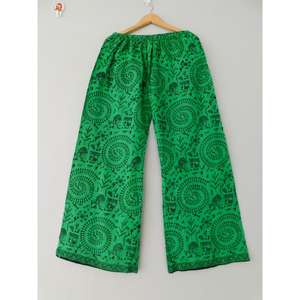 Pantalon de yoga en coton fait main pour femmes pantalon complet décontracté pour l'été confortable avant plat Design en gros du fabricant - Product Image 2