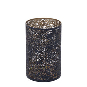 Atractivo portavelas de luz de tormenta de hierro negro patrón dorado Mesa decorativa tarro de linterna de Metal decoración del hogar Navidad hecho a mano - Product Image 3