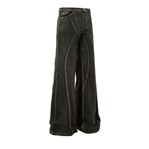 Alta calidad de primera calidad al por mayor nueva moda suelta recta lavado holgado hombres pantalones vaqueros casuales personalizados pantalones vaqueros - Product Image 6