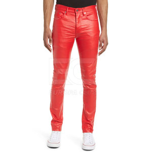 Pantalons en cuir pour hommes de qualité supérieure, dernier design, vente en gros, personnalisez votre propre logo, pantalons en cuir pour hommes - Product Image 4