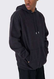 เสื้อมีฮู้ดแบบสวมหัวทรงหลวมสำหรับผู้ชายเสื้อสเวตเชิ้ตมีฮู้ดแบบมีเชือกผูกสีพื้นแบบหลวมสไตล์ฮิปฮอประบายอากาศได้ดี - Product Image 2