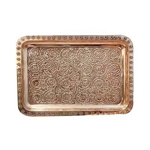 Artículos de mesa de cocina Bandeja de servicio de cobre Nuevo producto Hogar y boda Hotel Comida Cena Bandeja de servicio - Product Image 5