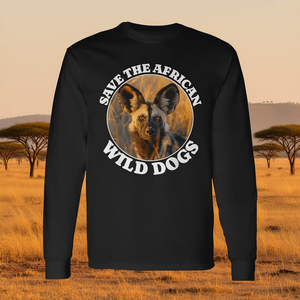 T-shirt à manches longues avec motif chien sauvage africain – Vêtement promotionnel avec image emblématique de la faune - Product Image 3
