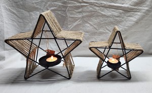 Handmade Iron Metal <b>Candle</b> Holders <b>Lanterns</b> Jars Different Sizes Shapes <b>Black</b> Powder Coating for Home Decor Christmas Occasions - Product Image 5