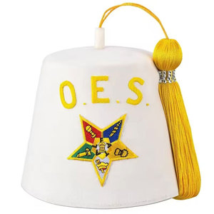 Chapeau Fez Maçonnique avec Logo Brodé, Chapeau Fez Shriner Personnalisé, Coiffure Maçonnique, Chapeau Fez Maçonnique de Haute Qualité - Product Image 1