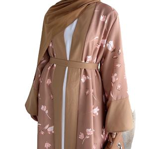 Broderie élégante Robe Robe 2024 dubaï fleur broderie élégante Robe musulmane Abaya femmes printemps fleur broderie Boho - Product Image 1