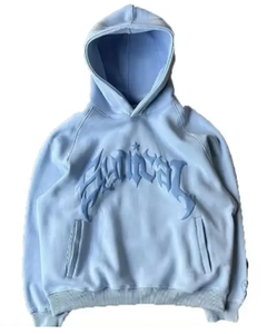 Nouvelle conception 2026, vente en gros, impression puff, surdimensionné, coupe courte, couleur unie, sweat-shirts pour hommes 100% coton - Product Image 2