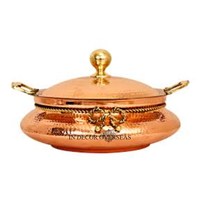 Beste Kwaliteit Koper Gemaakt Gehamerde Textuur Hotel En Restaurant Buffet Set Luxe Chafing Schotel Buffetset Voor Catering Gebruik