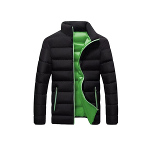 Chaqueta de invierno para hombre al por mayor, abrigos de lona cálidos sólidos a la moda, chaqueta acolchada de invierno con cuello levantado estilo callejero para hombre - Product Image 5