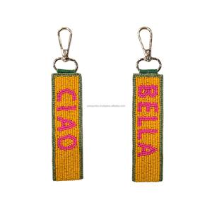 พวงกุญแจลูกปัดทำมือ ตัวอักษร CIAO BELLA แบบกำหนดเอง หรูหรา คลาสสิก แฟชั่น สายคล้องมือ  รักษาสิ่งแวดล้อม ทนทาน - Product Image 3